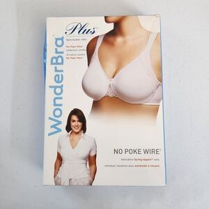 Wonderbra Plus New In Box Size 40D Stylr 1983 White Unpadded Underwire Unlined